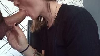 Hot girl friend suck fat dick and is fucked on the couch missionary